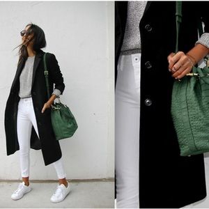 J. Crew Wool Cashmere Long Peacoat Coat